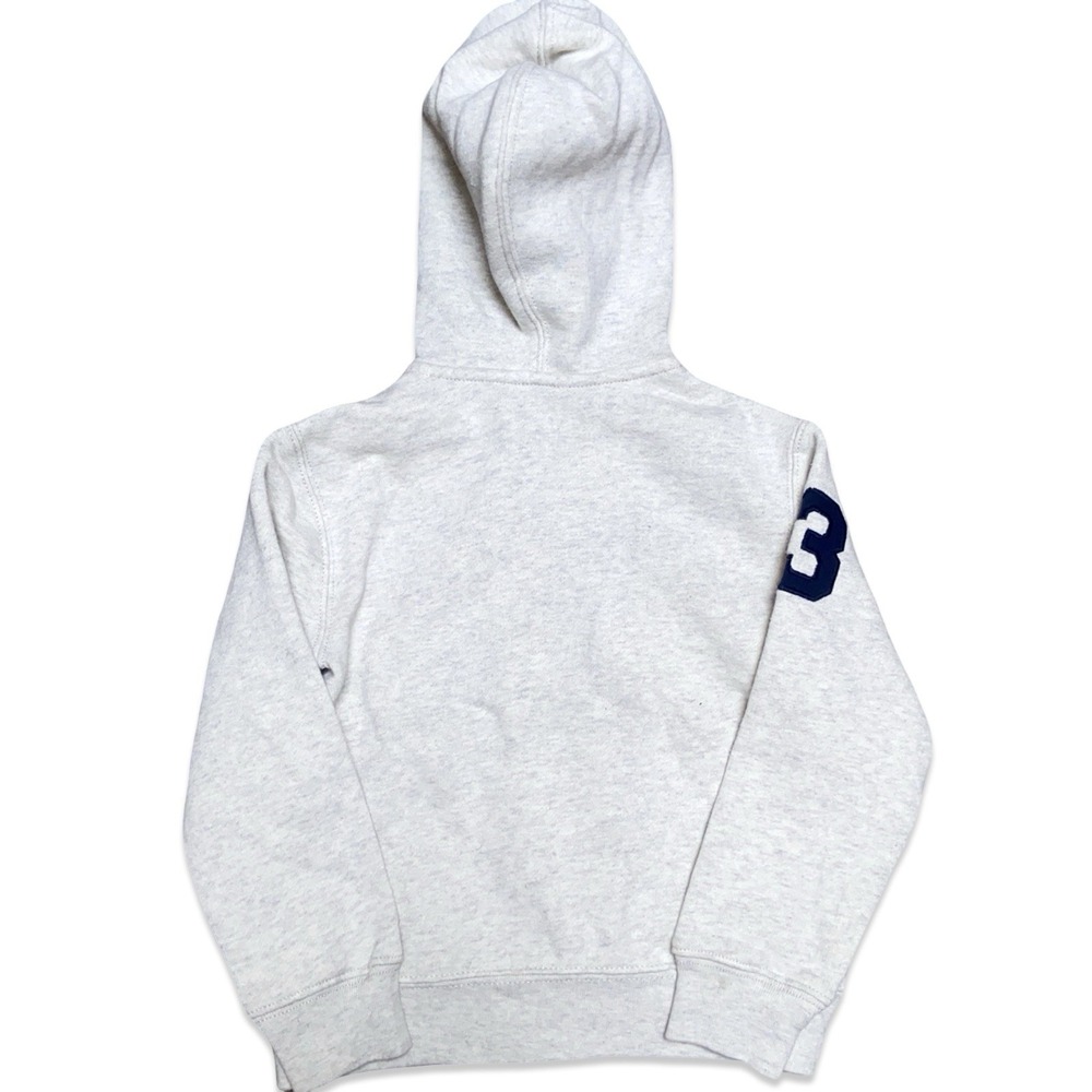 Polo Ralph Lauren Hoodie 4/4T Toddler Gray Full Zip Big Pony Logo Sweatshirt - Picture 2 of 8